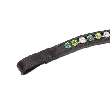 Shires Velociti GARA Three Tone Browband Green/Havana| Online For Equine
