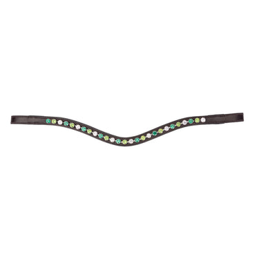 Shires Velociti GARA Three Tone Browband Green/Havana| Online For Equine