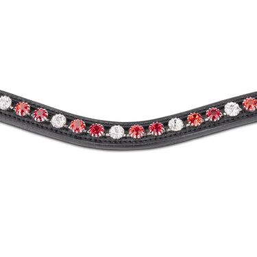 Shires Velociti GARA Three Tone Browband Red/Black| Online For Equine