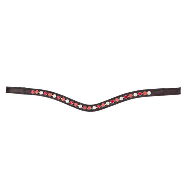 Shires Velociti GARA Three Tone Browband Red/Havana| Online For Equine