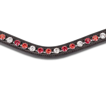 Shires Velociti GARA Three Tone Browband Red/Havana| Online For Equine