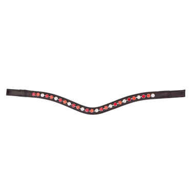 Shires Velociti GARA Three Tone Browband Red/Havana| Online For Equine