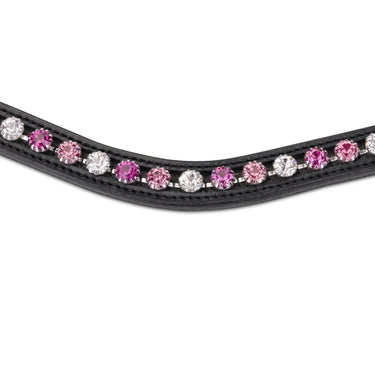 Shires Velociti GARA Three Tone Browband Rose/Black| Online For Equine