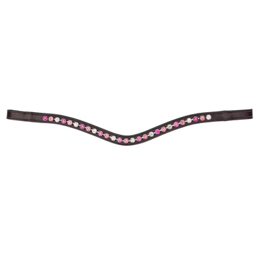 Shires Velociti GARA Three Tone Browband Rose/Havana| Online For Equine