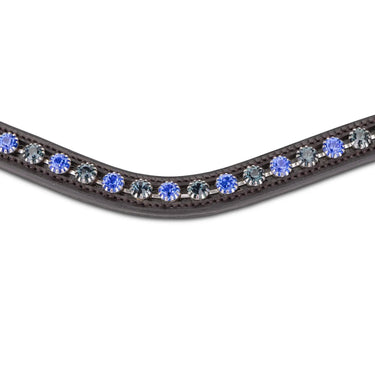 Shires Velociti GARA Two Tone Browband Blue/Havana| Online For Equine