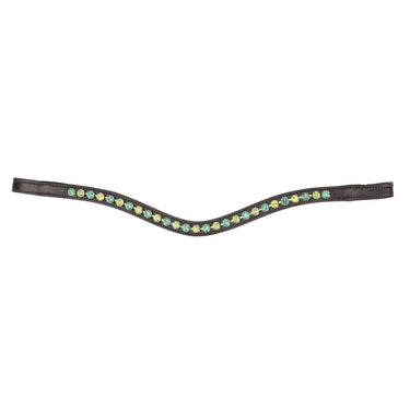 Shires Velociti GARA Two Tone Browband Green/Havana| Online For Equine