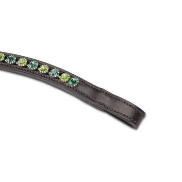 Shires Velociti GARA Two Tone Browband Green/Havana| Online For Equine
