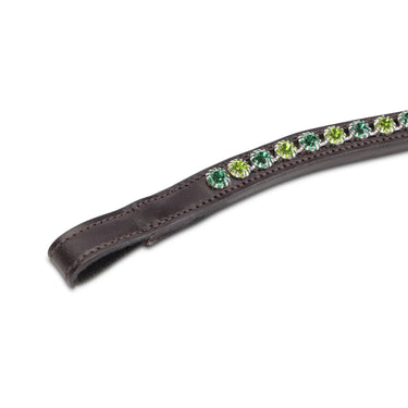 Shires Velociti GARA Two Tone Browband Green/Havana| Online For Equine
