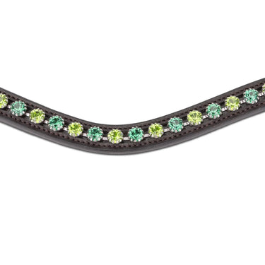 Shires Velociti GARA Two Tone Browband Green/Havana| Online For Equine