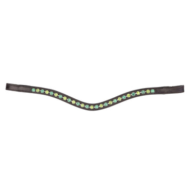 Shires Velociti GARA Two Tone Browband Green/Havana| Online For Equine