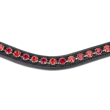 Shires Velociti GARA Two Tone Browband Red/Black| Online For Equine