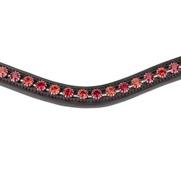 Shires Velociti GARA Two Tone Browband Red/Havana| Online For Equine