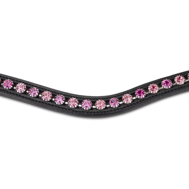Shires Velociti GARA Two Tone Browband Rose/Black| Online For Equine