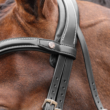 Shires Velociti LUSSO Opus 180M Dressage Flash Bridle Black| Online For Equine