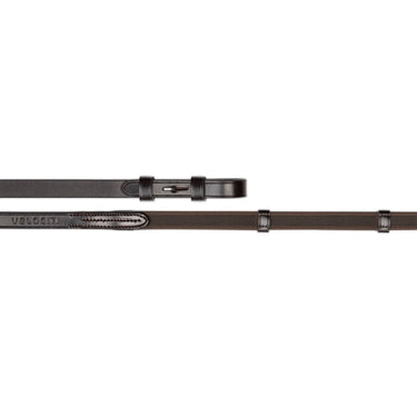 Shires Velociti Lusso Havana Continental Rubber Grip Reins| Online For Equine