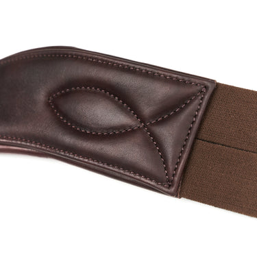 Buy the Shires Velociti Lusso Havana Stud Girth With Elastic | Online for Equine