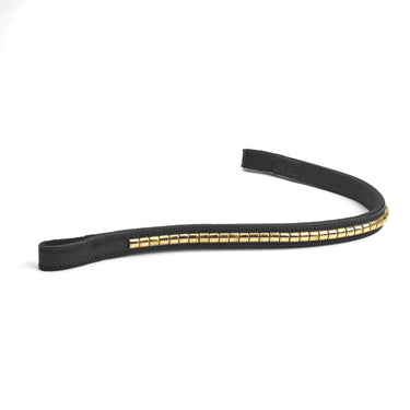 Buy the Shires Velociti Rapida Black/Brass Clincher Browband | Online for Equine