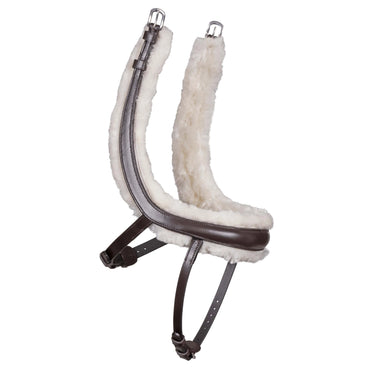  Buy the Shires Velociti Rapida Fleece Lined Havana Curved Flash Noseband | Online for Equine