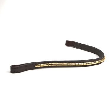 Buy Shires Velociti Rapida Havana/Brass Clincher Browband| Online for Equine