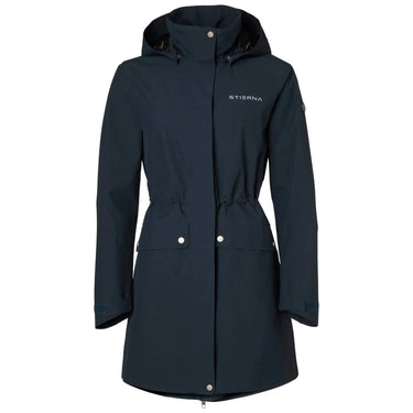 Stierna Cloud Ladies Navy Waterproof Riding Rain Parka Coat| Online For Equine