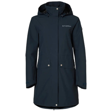 Stierna Cloud Ladies Navy Waterproof Riding Rain Parka Coat| Online For Equine