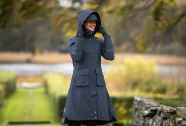 Buy Stierna Nova Ladies Ebony Waterproof Riding Rain Coat| Online for Equine