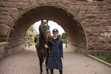Buy Stierna Nova Ladies Navy Waterproof Riding Rain Coat| Online for Equine