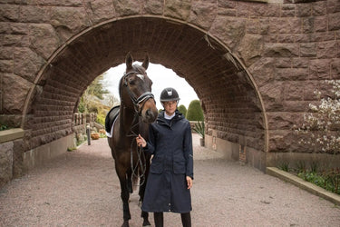 Buy Stierna Nova Ladies Navy Waterproof Riding Rain Coat| Online for Equine
