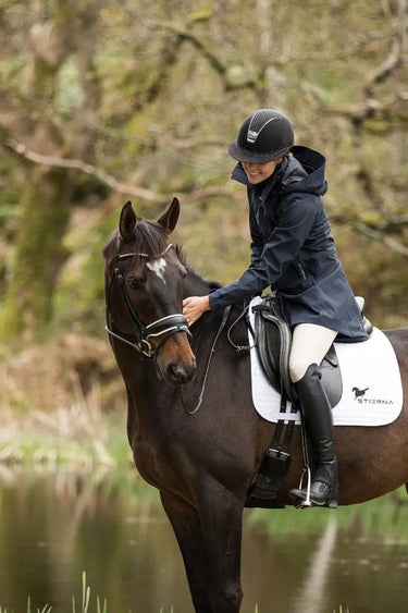 Buy Stierna Storm Ladies Waterproof Navy Rain Coat| Online for Equine