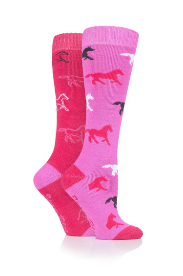 Buy Stom Bloc Children's Midweight Knee High Riding Socks-Childs UK 12 - 3-Cerise / Pink| Online for Equine