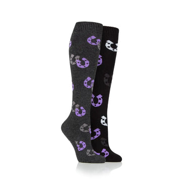 Buy Storm Bloc Black/Charcoal Ladies Midweight Knee High Socks| Online for Equine