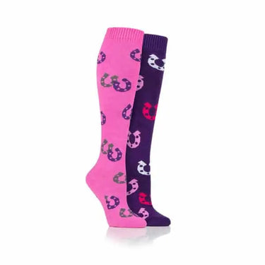 Buy Storm Bloc Purple/Pink Kids Midweight Knee High Socks| Online for Equine
