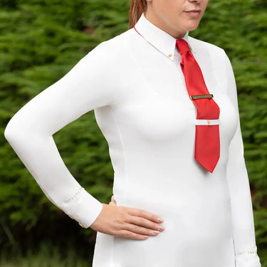 Supreme Products Ladies Long Sleeve Champion Show Rider Competition Shirt with Zip Blue| Online For Equine