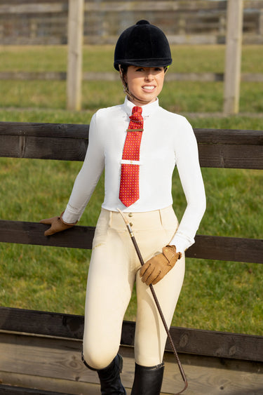 Supreme Products Long Sleeve Champion Show Rider Competition Shirt with Zip Cream| Online For Equine