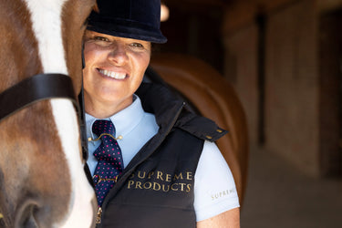 Supreme Products Short Sleeve Champion Ladies Show Rider Competition Shirt with Zip Blue| Online For Equine