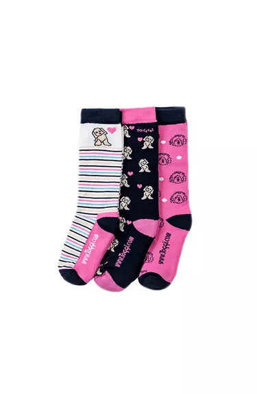 Toggi Childrens Hearts and Dog Socks - Pack of 3| Online For Equine