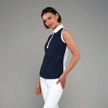 Toggi Navy/White  Haymarket Womens Sleeveless Polo| Online For Equine