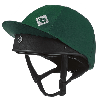 Buy the Charles Owen Hunter Green Traditional Coloured Hat Silk | Online for Equine