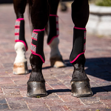 Buy Equilibrium Breathable Tri-Zone Brushing Boots Fluorescent Pink | Online for Equine