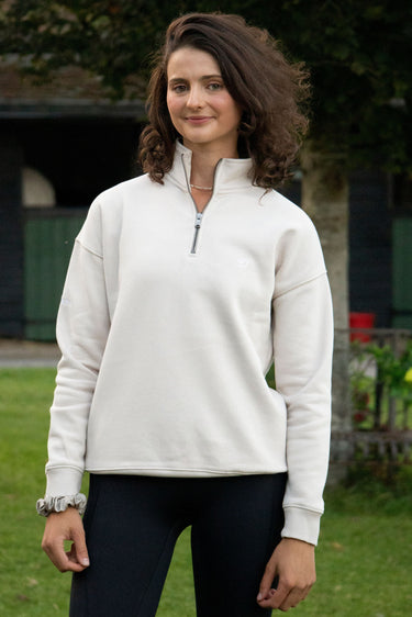 Buy Mochara Half Zip Sweatshirt in Latte | Online for Equine