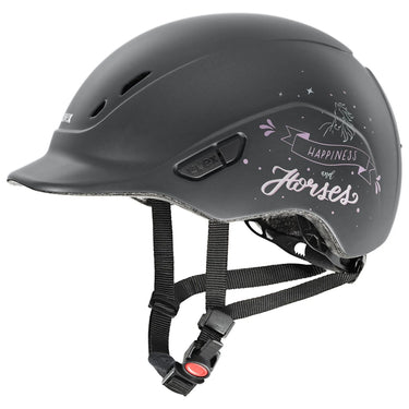 Uvex Kidoxx Dekor Anthracite Matt - Happiness & Horses Junior Riding Hat| Online For Equine