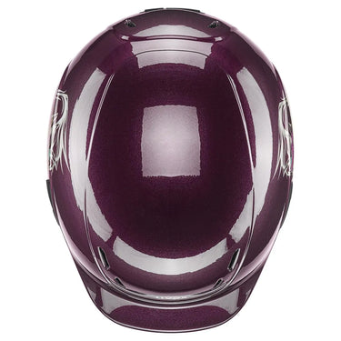 Buy Uvex Kidoxx Dekor Shiny Burgundy Flower Junior Riding Hat| Online for Equine