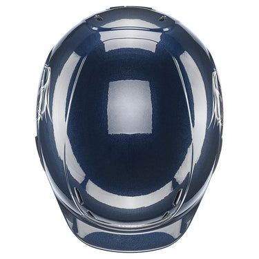 Buy Uvex Kidoxx Dekor Shiny Navy Flower Junior Riding Hat| Online for Equine