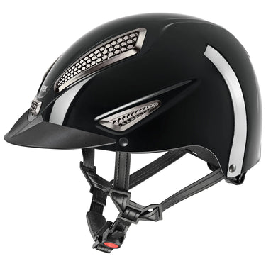 Uvex Shiny Perfexxion III Black Adjustable Riding Hat| Online For Equine