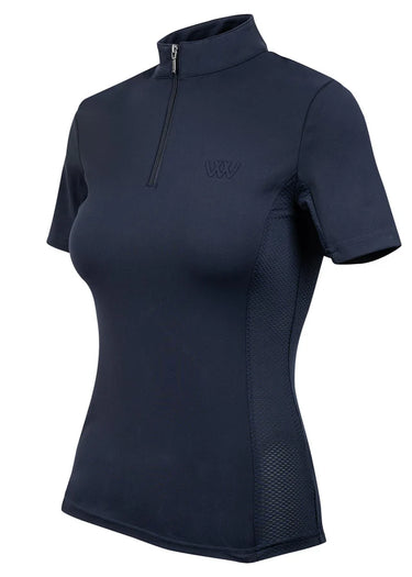 Woof Wear Navy Short Sleeve Ladies Tech Riding Shirt