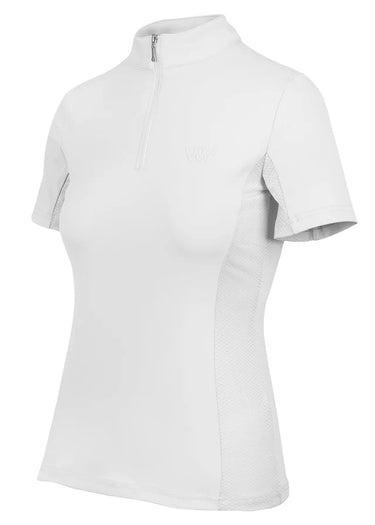 Woof Wear White Short Sleeve Ladies Tech Riding Shirt