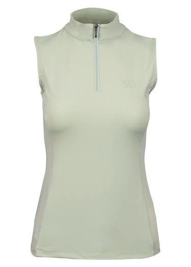 Woof Wear Sage Green Sleeveless Ladies Tech Riding Shirt