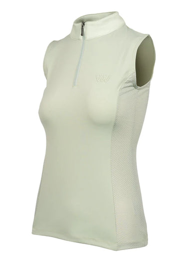 Woof Wear Sage Green Sleeveless Ladies Tech Riding Shirt
