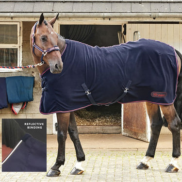 Buy Whitaker Rastrick Fleece Rug Navy/Reflective| Online for Equine