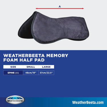 WeatherBeeta Black Memory Foam Shimmable Half Pad| Online For Equine